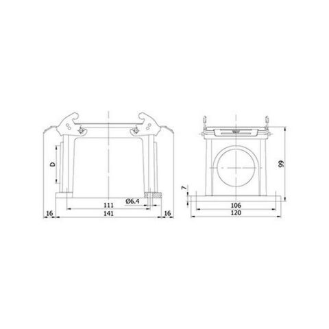 METE ENERJİ 48X16A. DUVAR PRİZİ  METAL MANDALLI 403085S