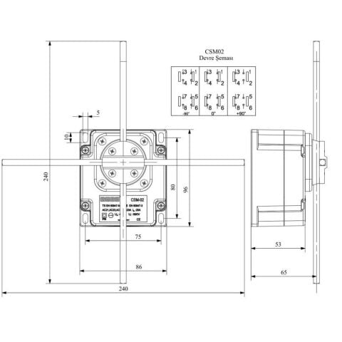 EMAS CSM02 180 DERECE DÖNÜŞLÜ ÇATAL SİVİÇ