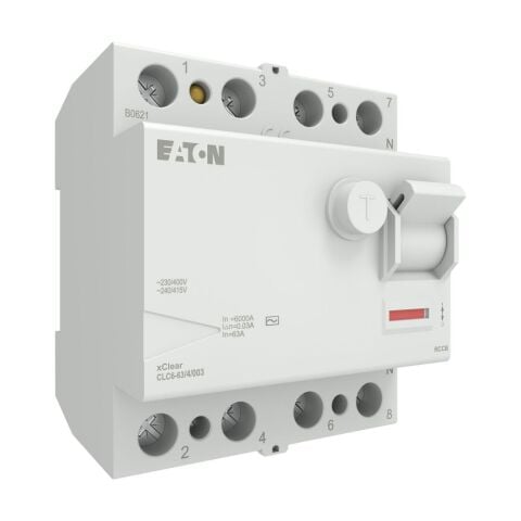 EATON CLC6-63/4/003  Artık Akım Devre Kesiciler (AC tipi) 4x63A, 6kA, 30mA-EATON