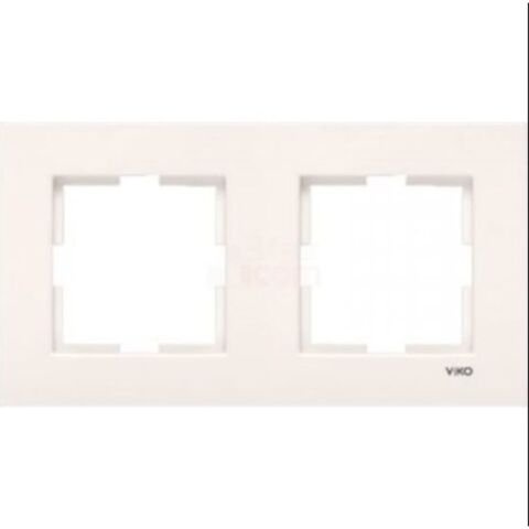 VİKO -KARRE KREM 2-Lİ YATAY ÇERÇEVE-90960211