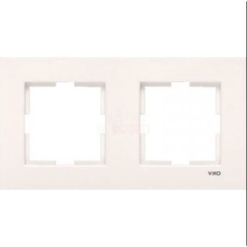 VİKO -KARRE KREM 2-Lİ YATAY ÇERÇEVE-90960211