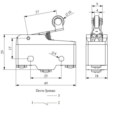 EMAS MN1MIM1 MİNİ SİVİÇ KISA KOLLU METAL MAKARALI