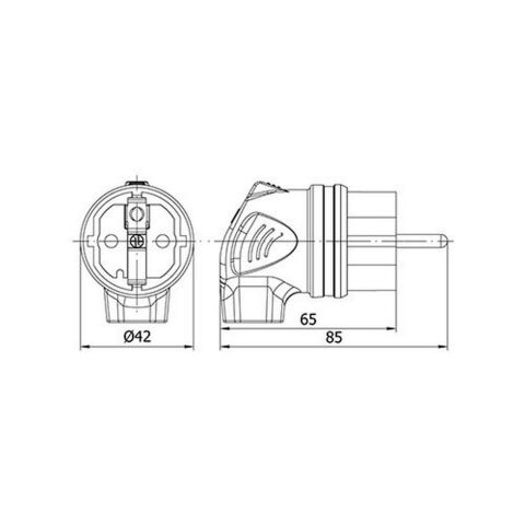 METE ENERJİ 1X16A. EĞİK FİŞ UPS 404004