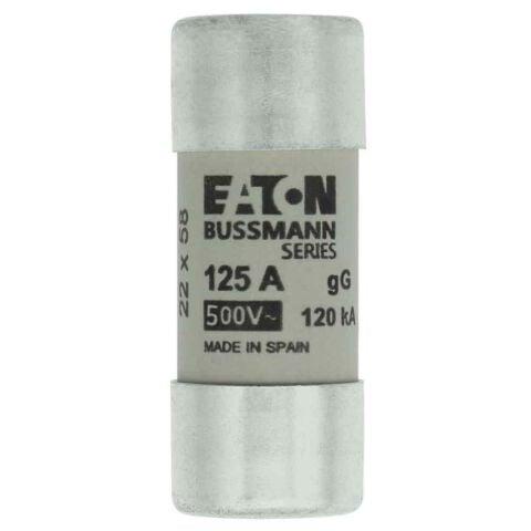 EATON C22G125 SİLİNDİRİK SİGORTA 22X58, GG/GL, 400V, 120KA - 125A