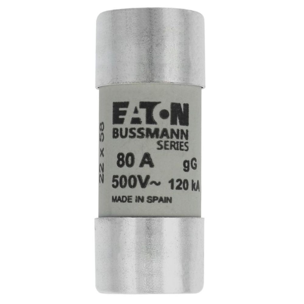 EATON C22G80 SİLİNDİRİK SİGORTA 22X58, GG/GL, 500V, 120KA - 80A
