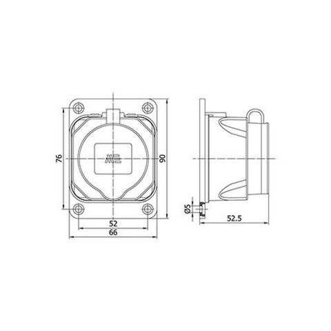METE ENERJİ 1X16A. DUVAR PRİZİ 404012