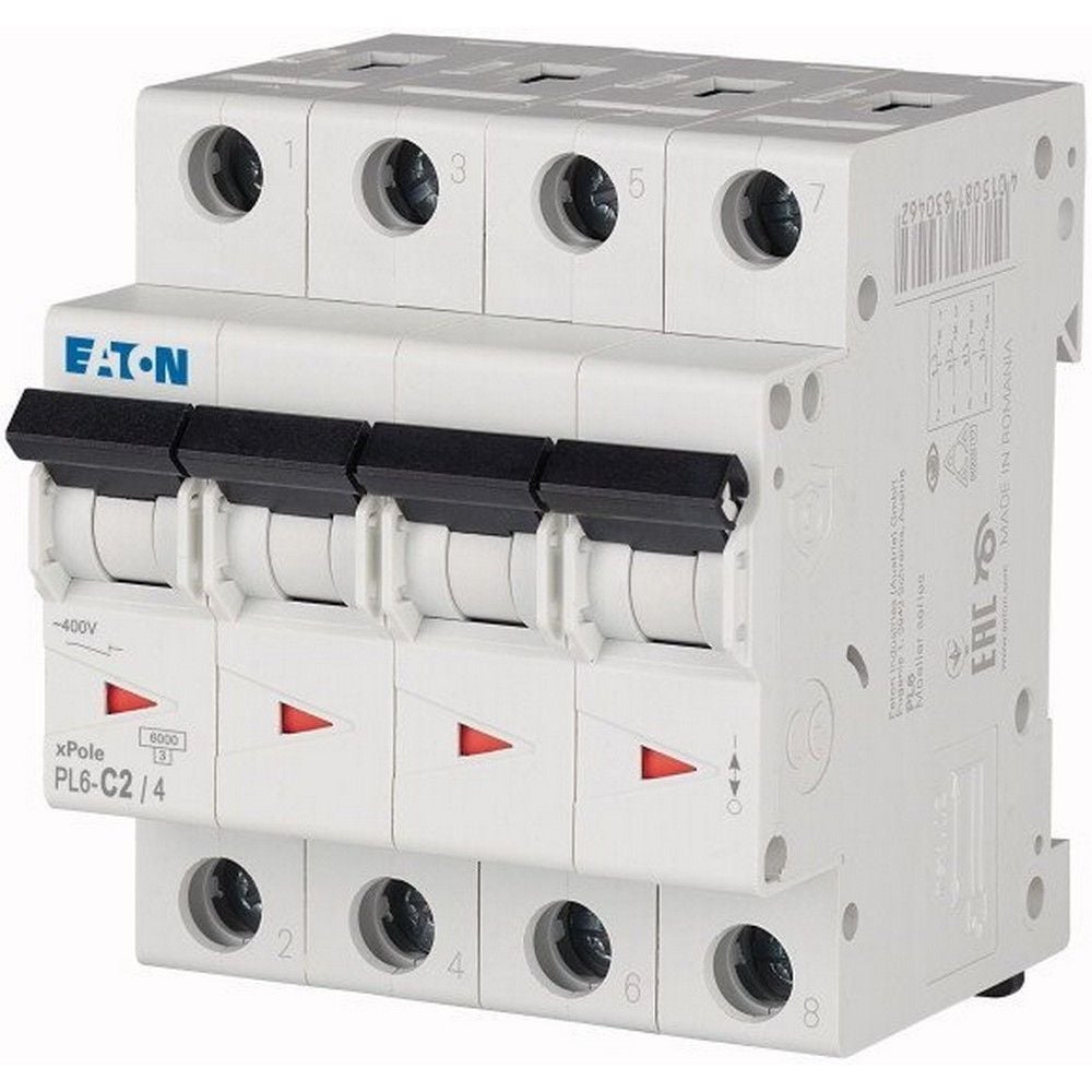 EATON PL6-C2/4 MİNYATÜR DEVRE KESİCİ - 6KA - C EĞRİSİ - 4X2A