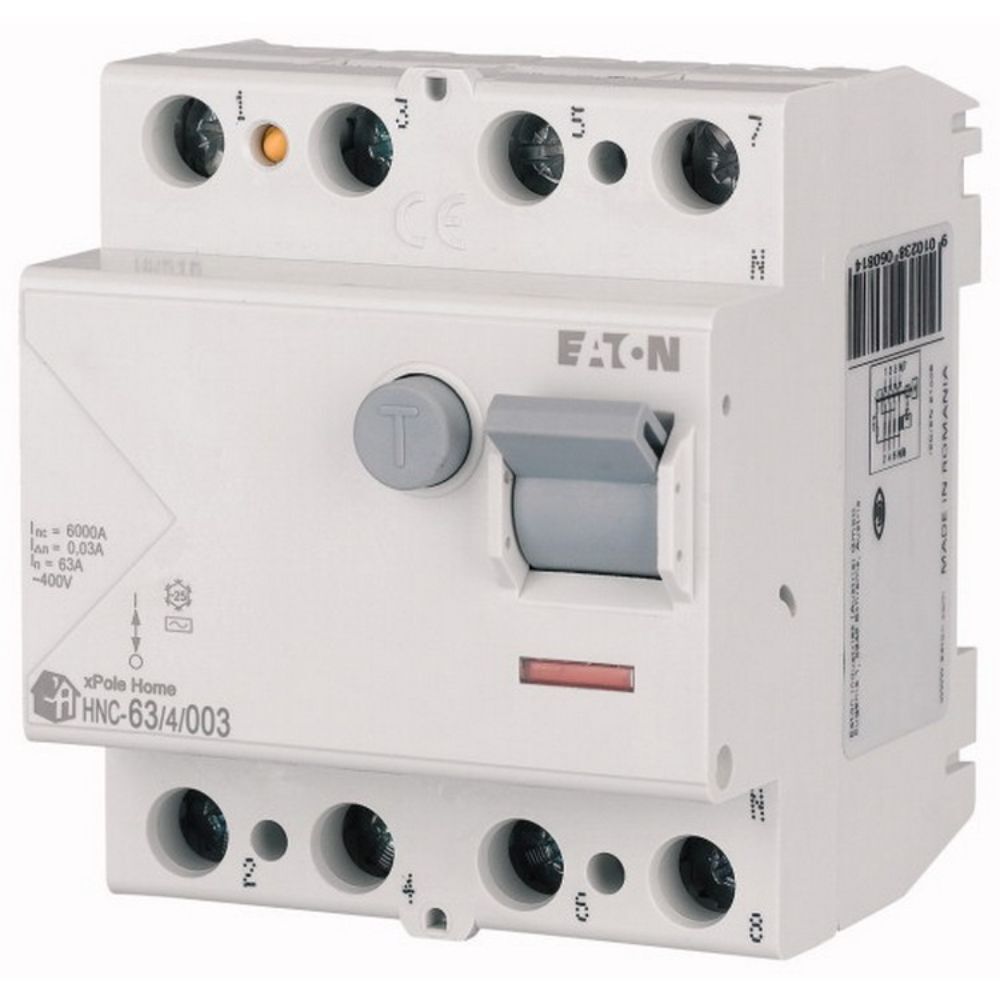 EATON 194695 ARTIK AKIM DEVRE KESİCİLER (AC TİPİ) 4X63A, 6KA, 30MA