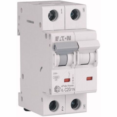 EATON HL-C20/1N MİNYATÜR DEVRE KESİCİ - 4,5KA - C EĞRİSİ - 1X20A+N