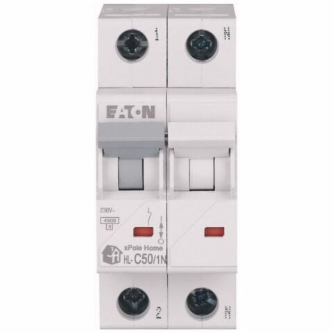 EATON HL-C50/1N MİNYATÜR DEVRE KESİCİ - 4,5KA - C EĞRİSİ - 1X50A+N