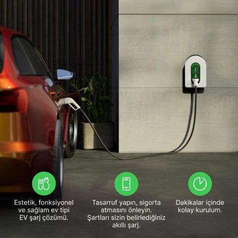 SCHNEIDER Charge EVH5A22N2S Elektrikli Araç Şarj İstasyonu 22kW T2S 16/32A Duvar Tipi