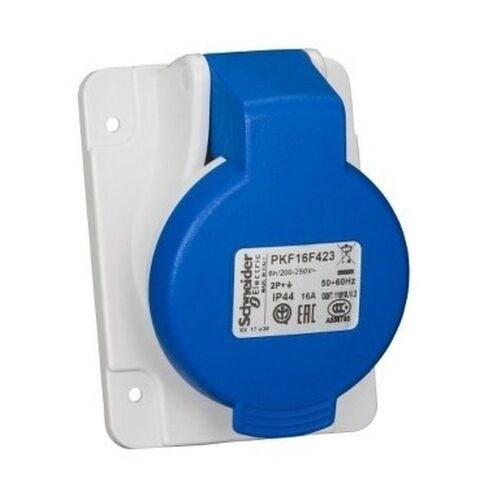 SCHNEIDER PKF16F423 PRATİKA 3X16A 2P+T IP44 MONOFAZE VİDALI BAĞLANTI EĞİK MAKİNE PRİZİ