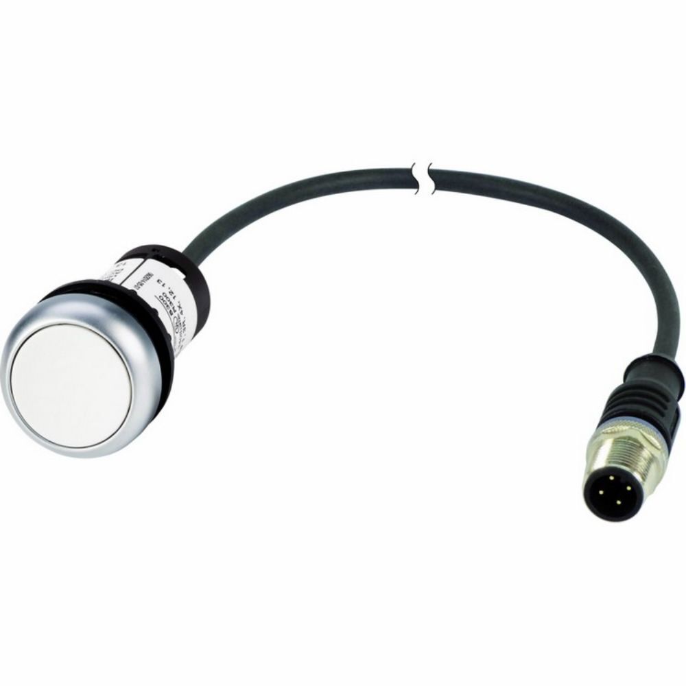 EATON C22-D-W-K10-P3 KABLOLU HARİCİ TİP BUTON (M12 KONNEKTÖR, 0.5M), YAYLI, BEYAZ, 1NA
