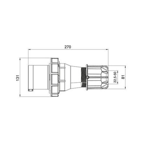 METE ENERJİ 4X125A. IP67 DÜZ FİŞ 406119