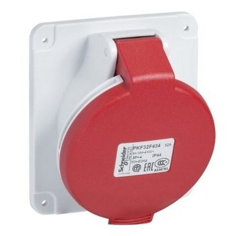 SCHNEIDER PKF32F435 5X32A 3P+N+T IP44 TRİFAZE EĞİK MAKİNE PRİZİ