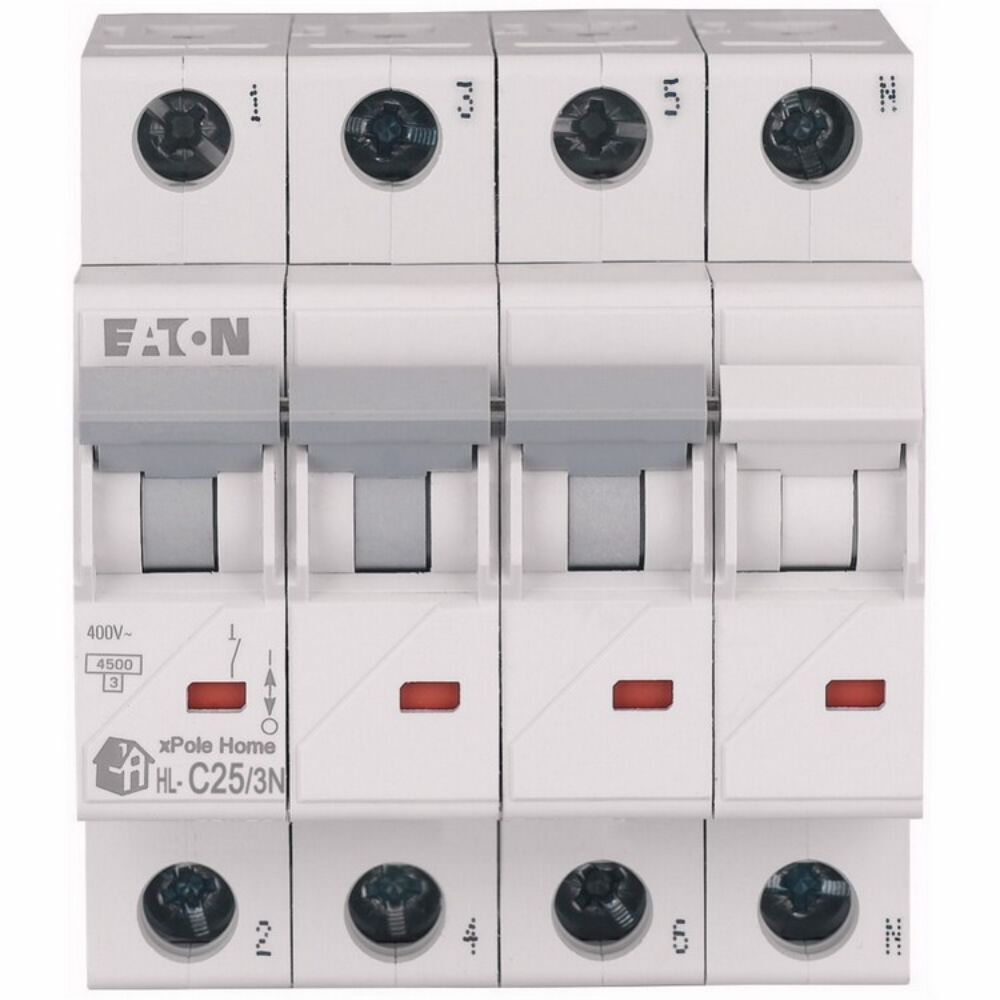 EATON HL-C25/3N MİNYATÜR DEVRE KESİCİ - 4,5KA - C EĞRİSİ - 3X25A+N