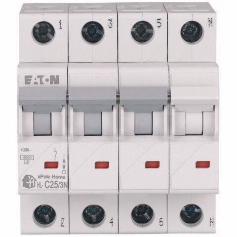 EATON HL-C25/3N MİNYATÜR DEVRE KESİCİ - 4,5KA - C EĞRİSİ - 3X25A+N