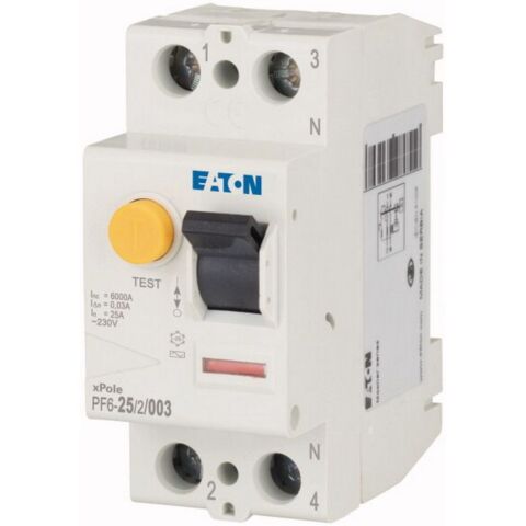 EATON 286492 ARTIK AKIM DEVRE KESİCİLER (AC TİPİ) 2X25A, 6KA, 30MA