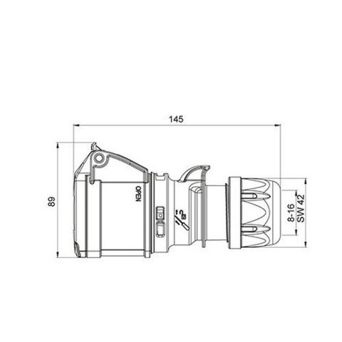 METE ENERJİ 5X16A. IP44 UZATMA PRİZİ 406405