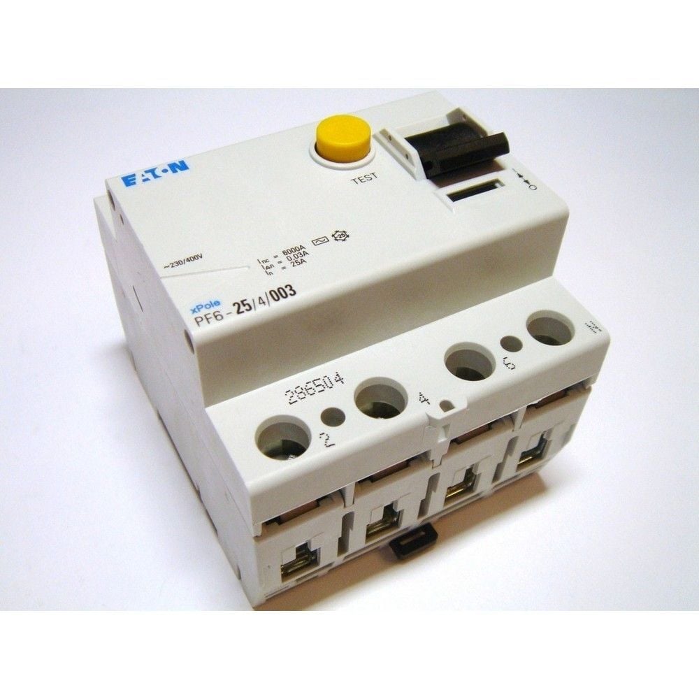 EATON 286504 ARTIK AKIM DEVRE KESİCİLER (AC TİPİ) 4X25A, 6KA, 30MA