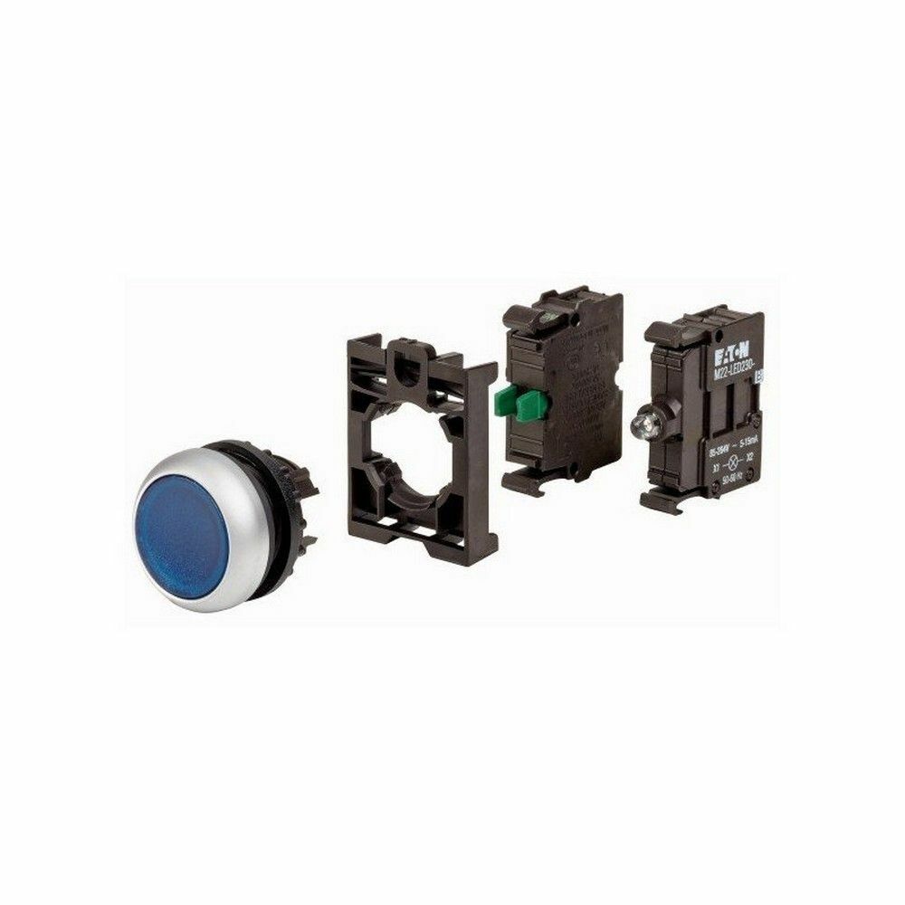 EATON 216931-AS1 BUTON, YAYLI, 230V LED'Lİ, MAVİ 1NA