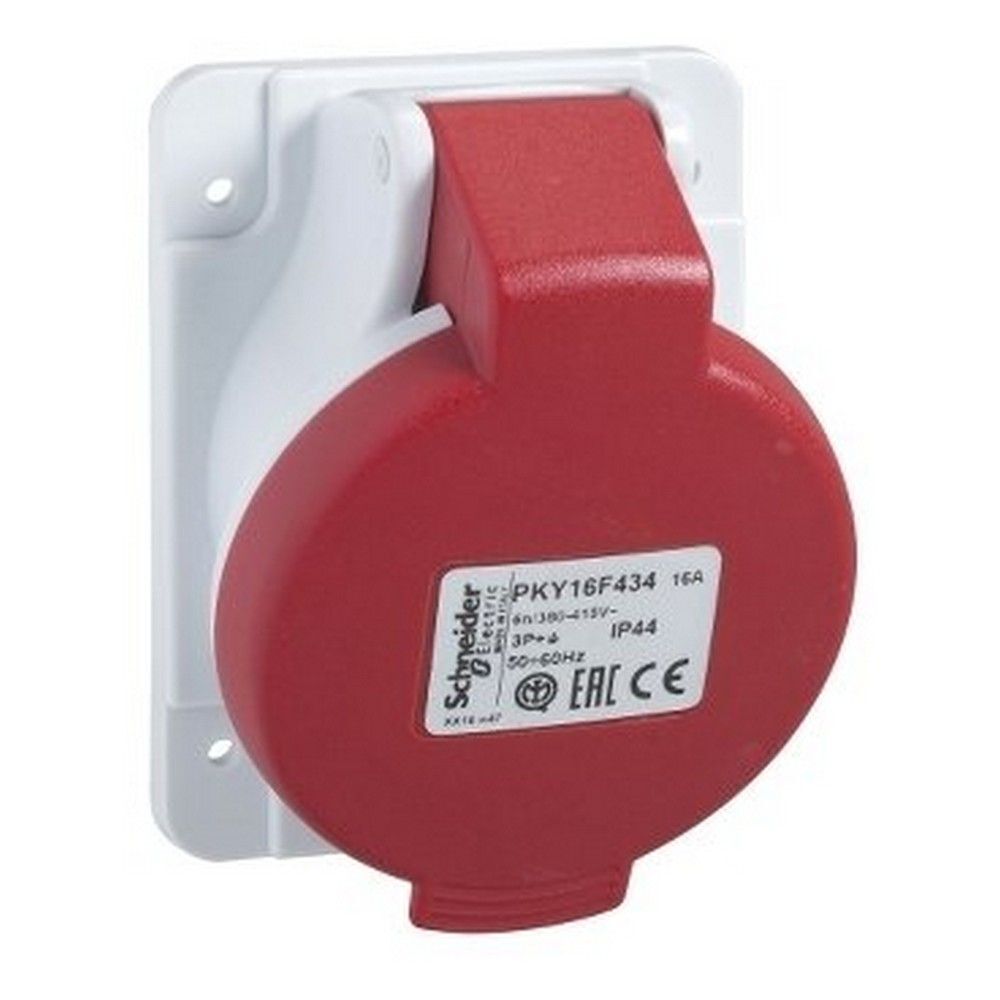 SCHNEIDER PKY16F434 4X16A TRİFAZE 3P+T IP44 HIZLI BAĞLANTI EĞİK MAKİNE PRİZİ 3303432011000