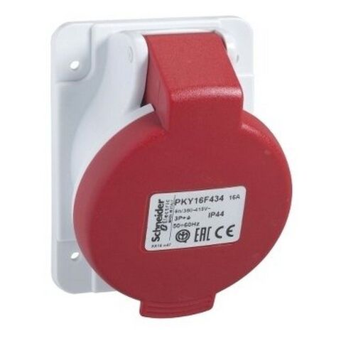 SCHNEIDER PKY16F434 4X16A TRİFAZE 3P+T IP44 HIZLI BAĞLANTI EĞİK MAKİNE PRİZİ 3303432011000