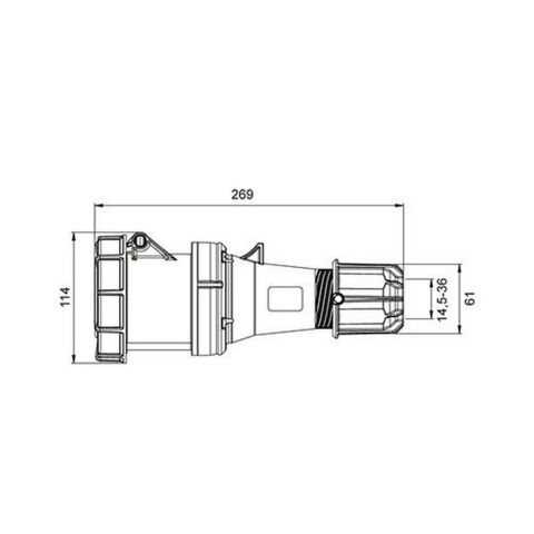 METE ENERJİ 4X63A. IP67 UZATMA PRİZİ 406416