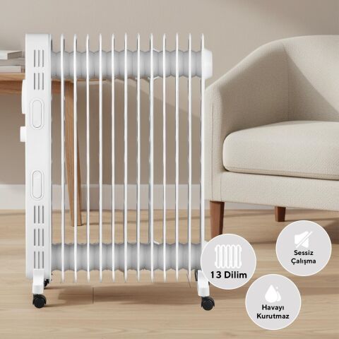 KUMTEL YAĞLI RADYATÖR 13 DİLİM 2500W