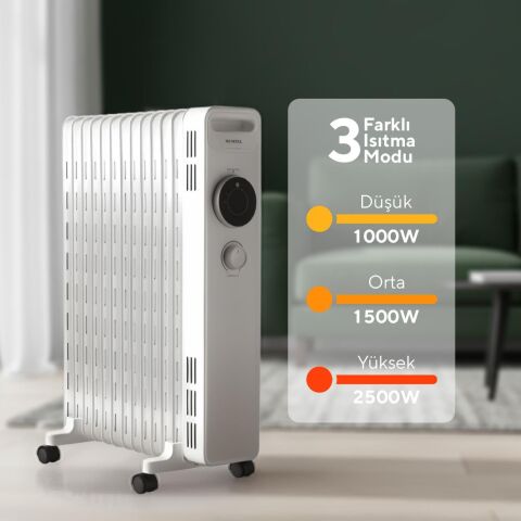 KUMTEL YAĞLI RADYATÖR 13 DİLİM 2500W