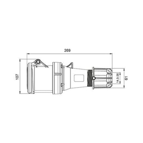 METE ENERJİ 5X63A. IP44 UZATMA PRİZİ 406417