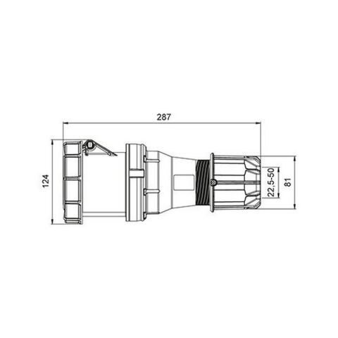 METE ENERJİ 4X125A. IP67 UZATMA PRİZİ 406419