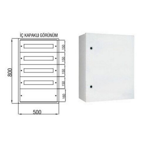 ÇETİNKAYA 40X60X20 DIŞ MEKAN POLYESTER DAGITIM PANOSU ÇP 532
