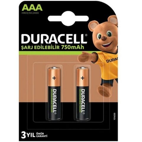 DURACELL ŞARJLI KALEMPİL 2Lİ 750MAH 1,2V