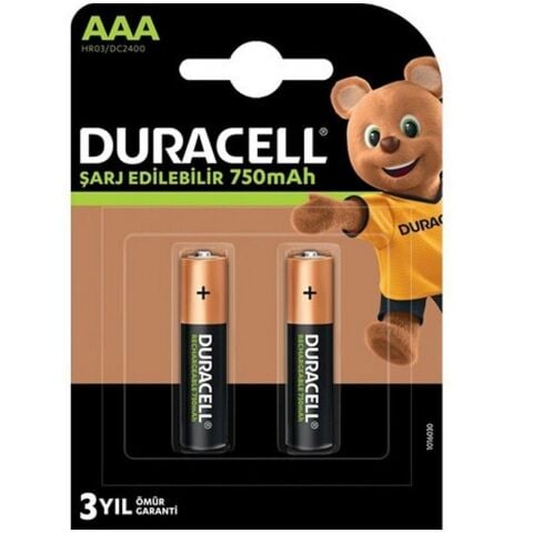 DURACELL ŞARJLI KALEMPİL 2Lİ 750MAH 1,2V