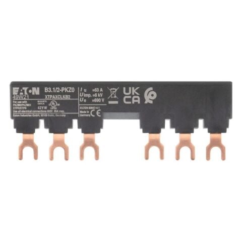 EATON B3.1/2-PKZ0 MOTOR KORUMA ŞALTERİ AKSESUARI: BESLEME BARASI 2'Lİ (PKZM0+YARD.KONTAK İÇİN)