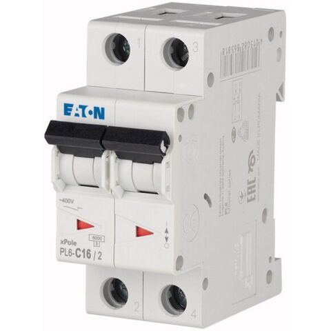 EATON 286567 MİNYATÜR DEVRE KESİCİ - 6KA - C EĞRİSİ - 2X16A
