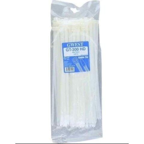 GWEST GT 300 HD (100 ADET) 300X7.6MM BEYAZ KABLO BAĞI