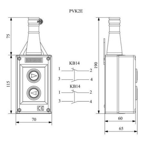 EMAS PVK2E PLASTİK VİNÇ KUTU İKİLİ