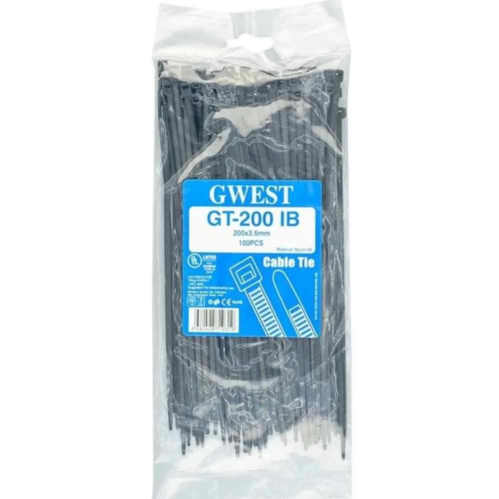GWEST GT 200 IB (100 ADET) 200X3.6MM SİYAH KABLO BAĞI