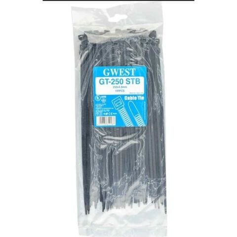 GWEST GT 250 STB (100 ADET) 250X4.8MM SİYAH KABLO BAĞI