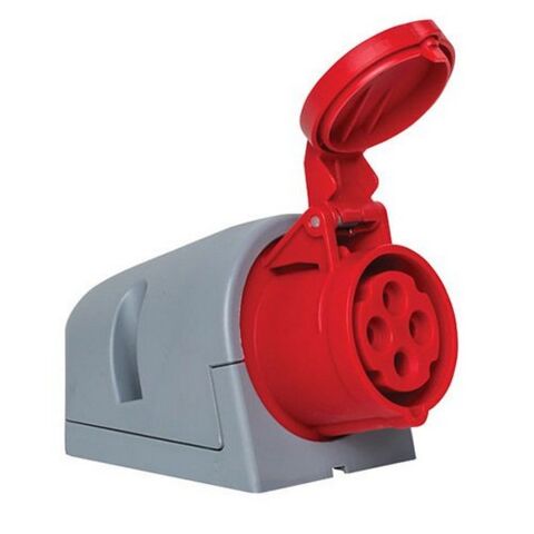 METE ENERJİ 4X16A. IP44 DUVAR PRİZİ-EĞİK GÖVDELİ VİDALI BAĞLI 406605V