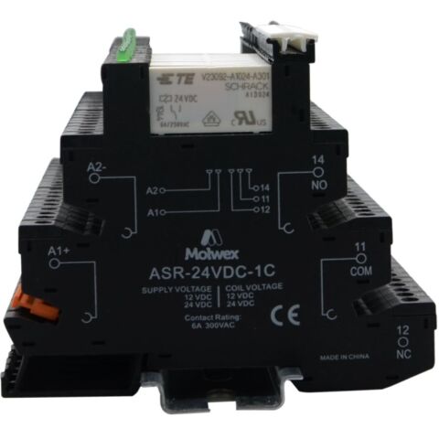 MOLWEX ASR-230VAC/DC-1C RÖLE+SOKET,VİDA BAĞLANTILI, 1 KONTAK MOLWEX 170 130