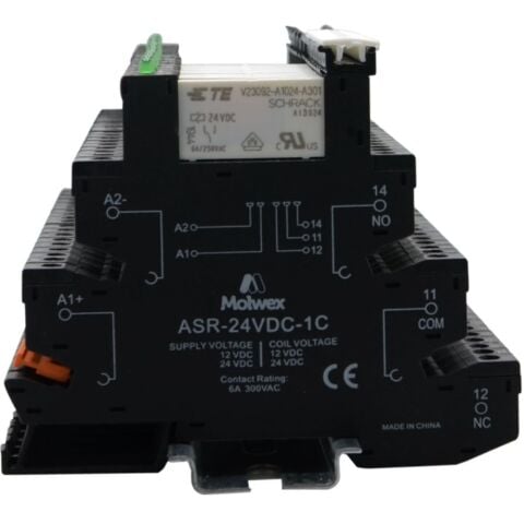 MOLWEX ASR-230VAC/DC-1C RÖLE+SOKET,VİDA BAĞLANTILI, 1 KONTAK MOLWEX 170 130