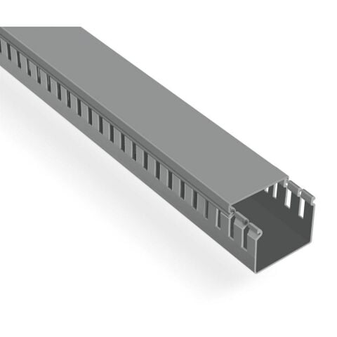 MUTLUSAN 25X25 KABLO KANALI (DELİKLİ)(GRİ)(120 METRE)