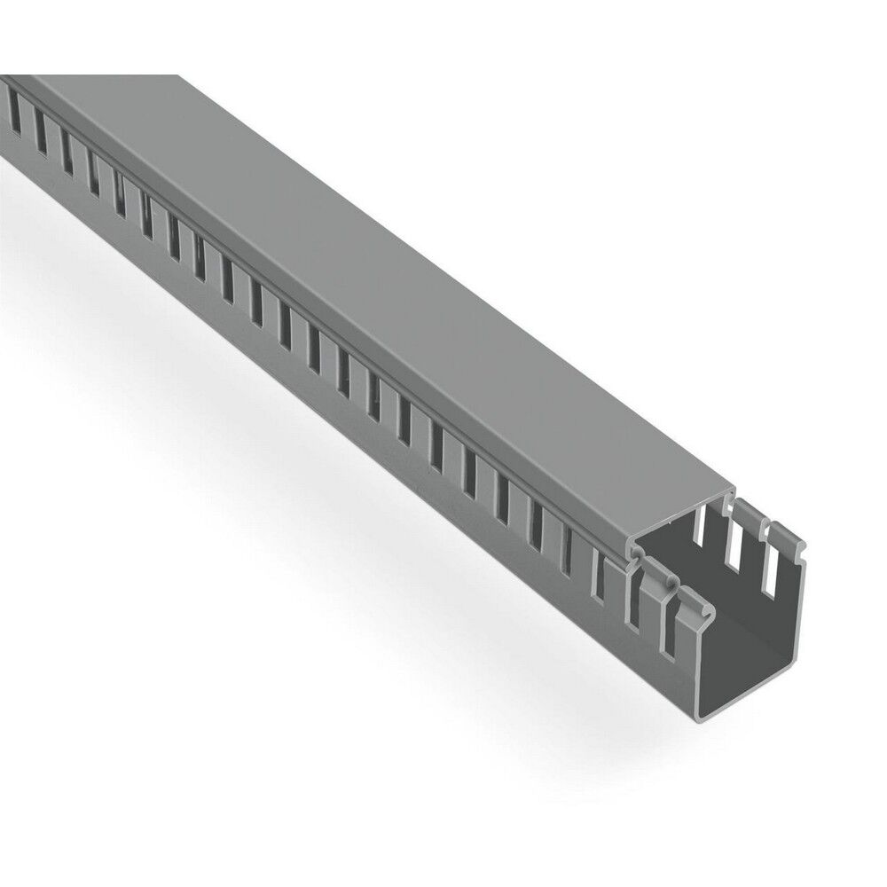 MUTLUSAN 40X40 KABLO KANALI (DELİKLİ) (GRİ) (50 METRE)