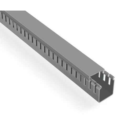 MUTLUSAN 40X40 KABLO KANALI (DELİKLİ) (GRİ) (50 METRE)