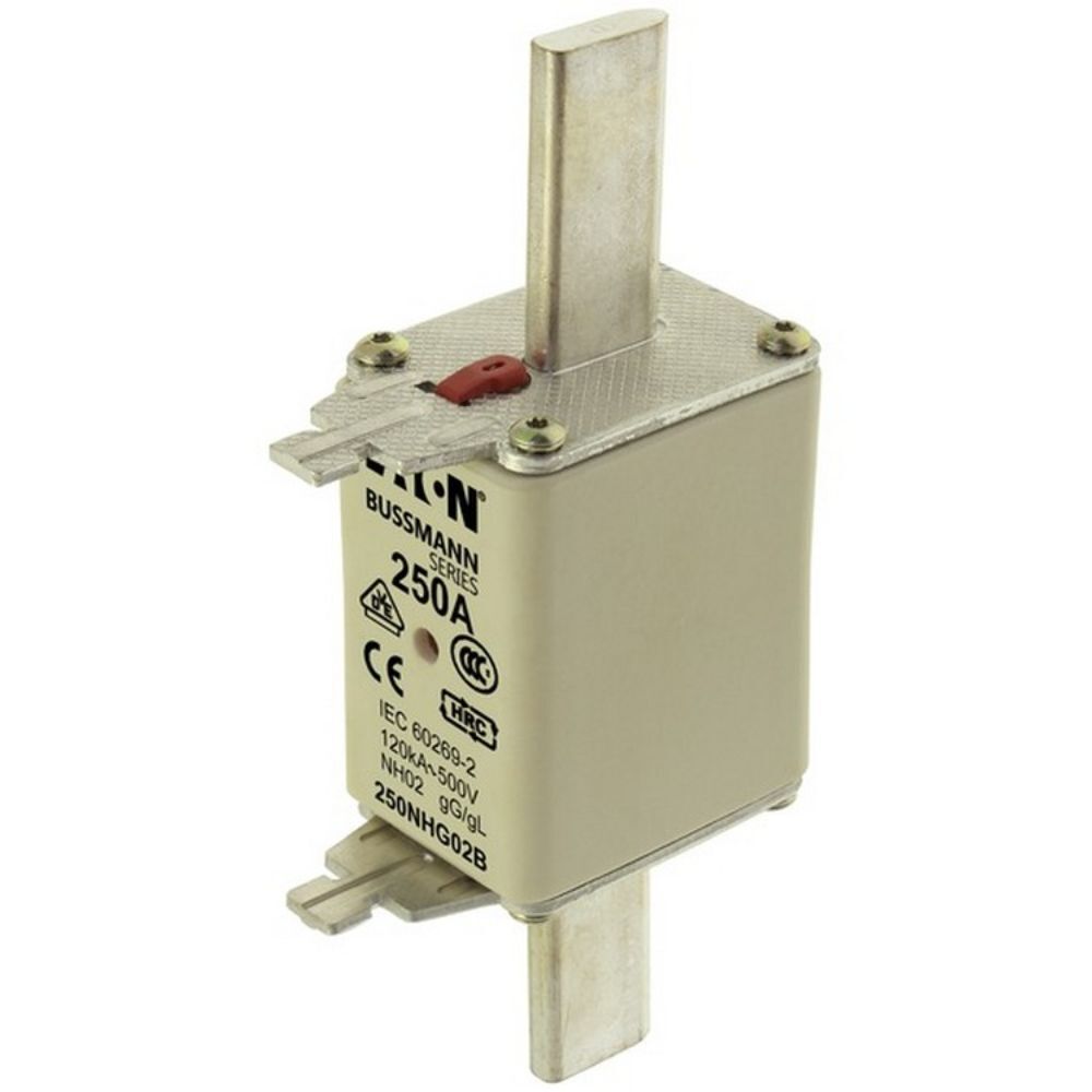 EATON 250NHG02B 250NHG02B NH SİGORTA 202-BOY, GG-GL, 500V,- BIÇAKLI SİGORTA SERAMİK