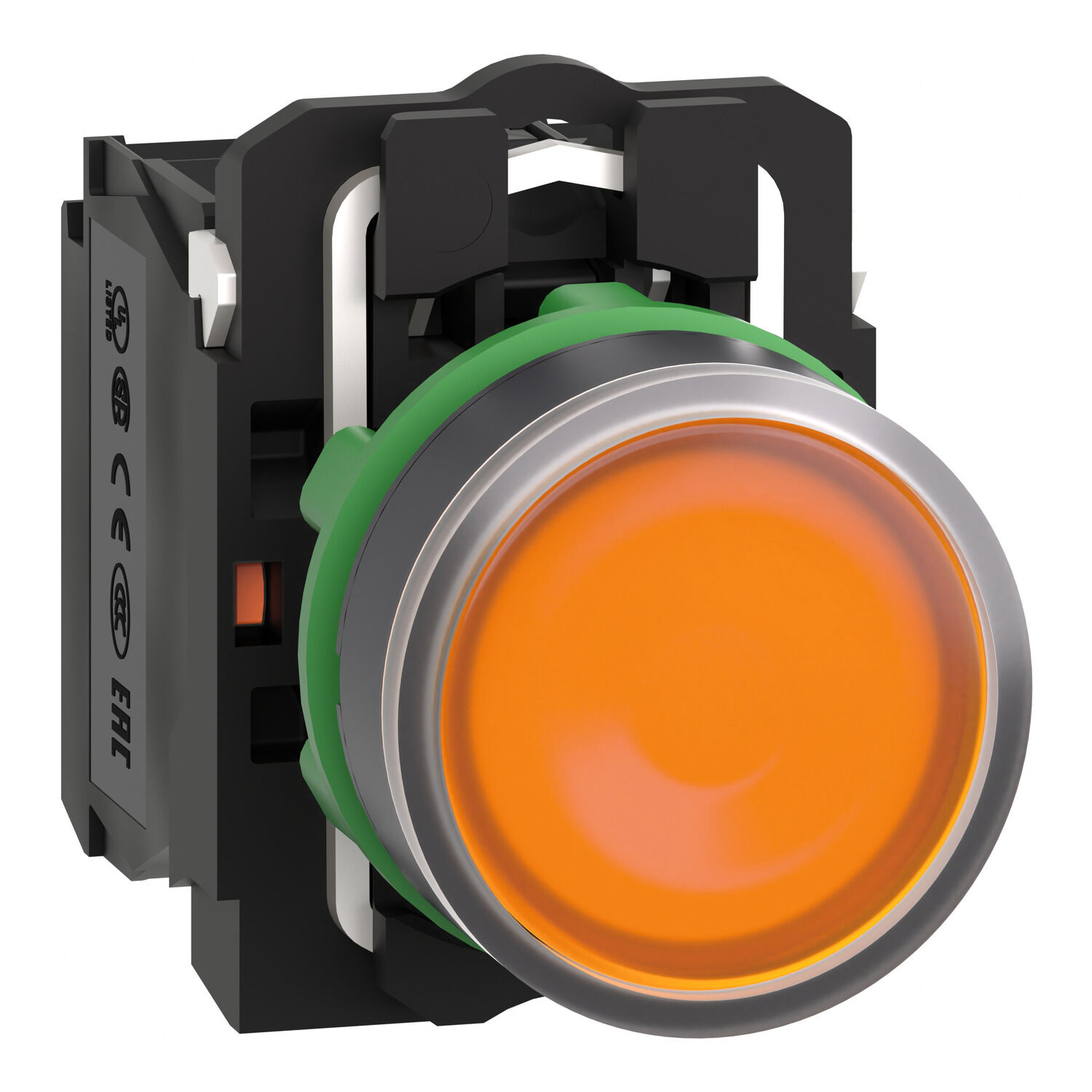 SCHNEIDER TURUNCU SIVA ALTI EKSİKSİZ IŞIKLI BUTON ÇAP 22 YAYLI DÖNÜŞ 1NA+1NK 220...240V 3389110904208