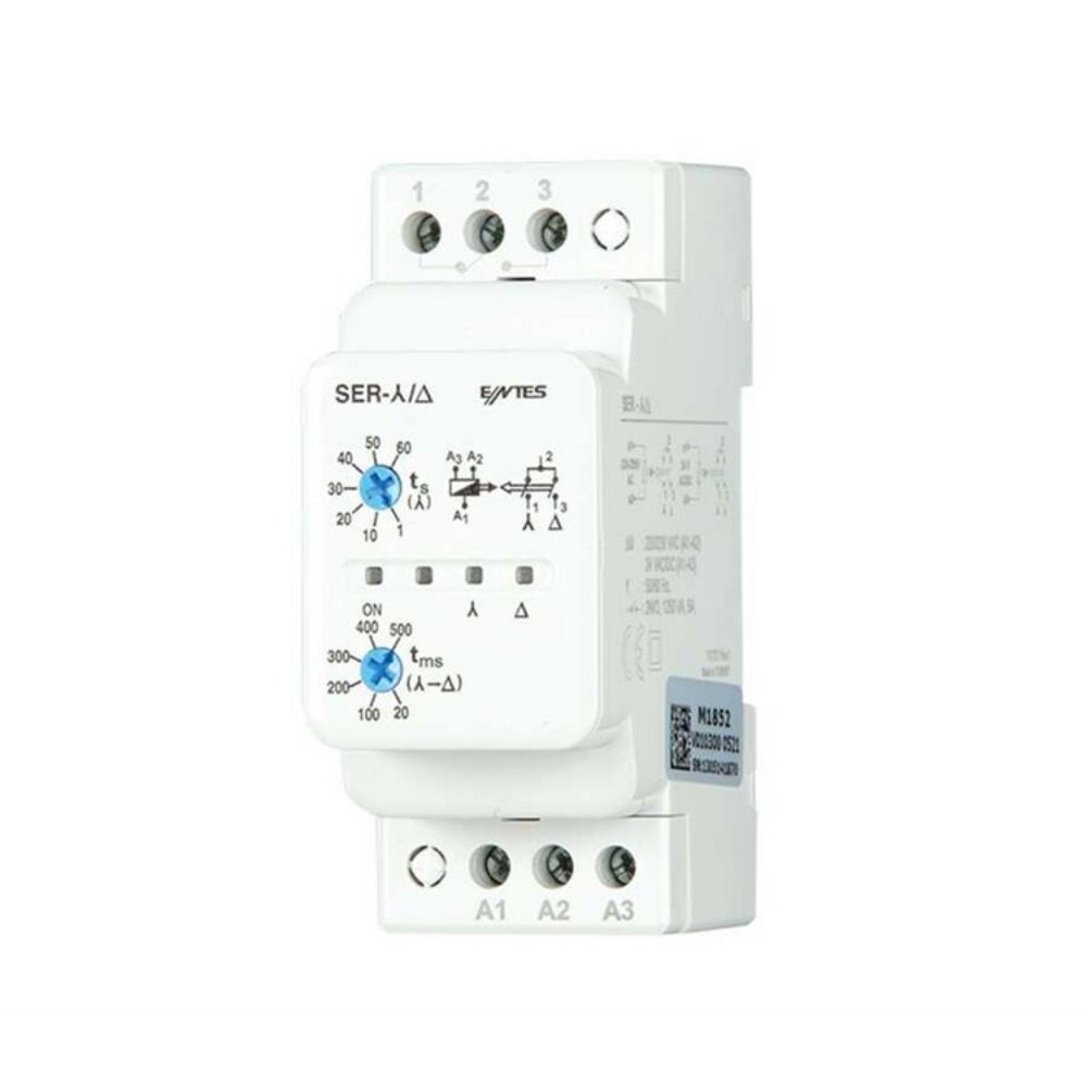 ENTES M4091 10/30/60SN YASSI TİP YILDIZ ÜÇGEN RÖLE 24VAC/DC-220VAC